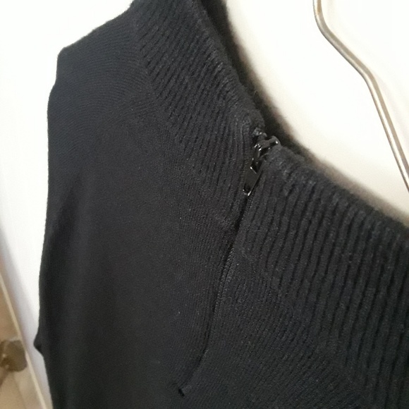 Vintage Zip up mock turtleneck black sweater med. - Picture 4 of 5